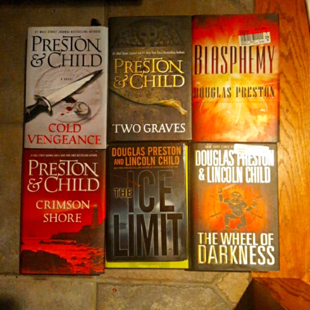 📚3/5📚Books Preston And Childs, Sidney Sheldon And Patricia Cornwall Hardbacks